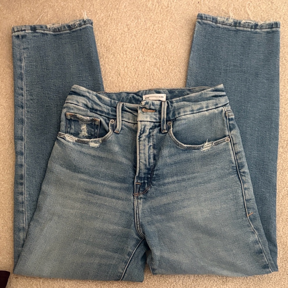 Good American Light Blue High-Rise Skinny Jeans